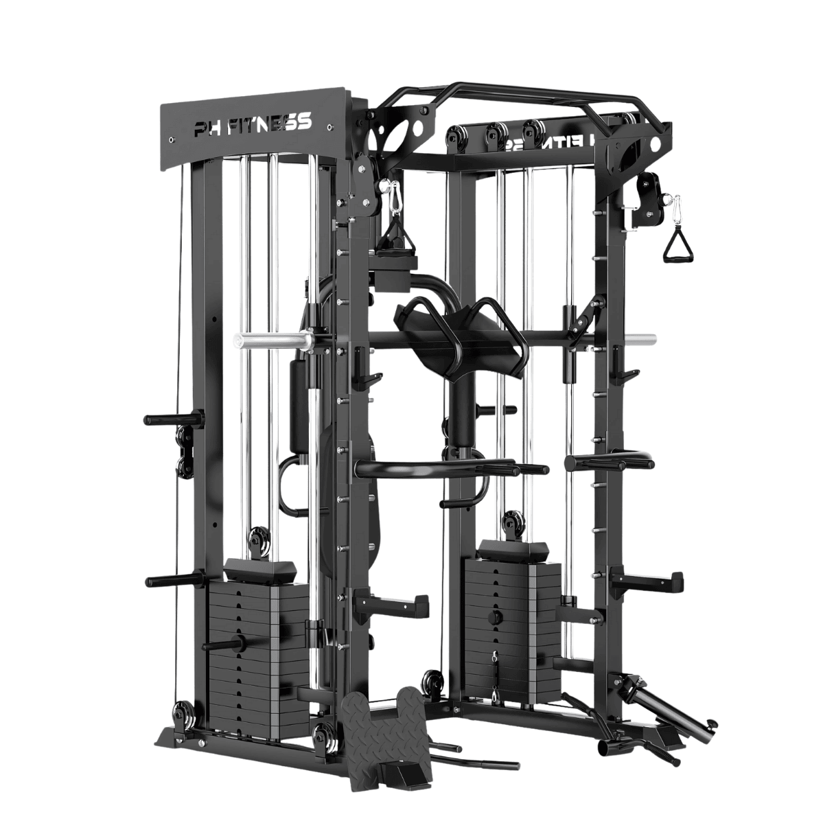 All - in - One Home Gym – 160KG Gewichtstapel – Smith Machine + Kabelsysteem – Full Body Krachtstation – Compact PH Fitness