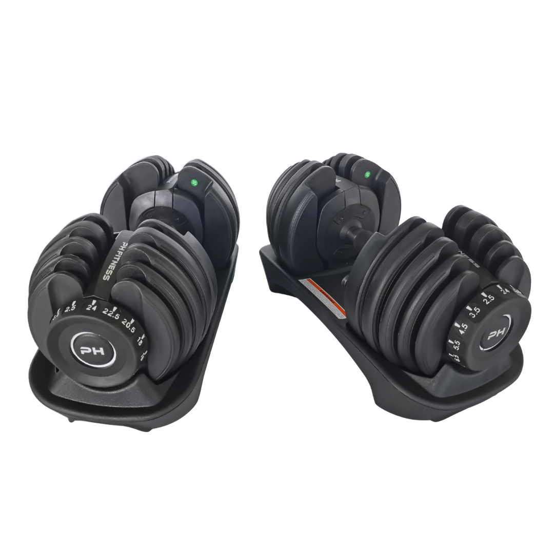 Verstelbare Dumbbells Set 24KG - Zwart