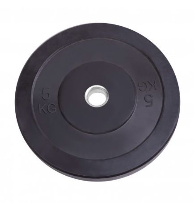 "PH Fitness Bumper Plates Black - Durable Black Weightlifting 5kg Plates"
