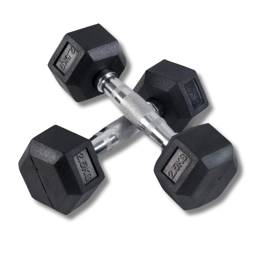 "Hexa dumbbells with anti-roll design"
