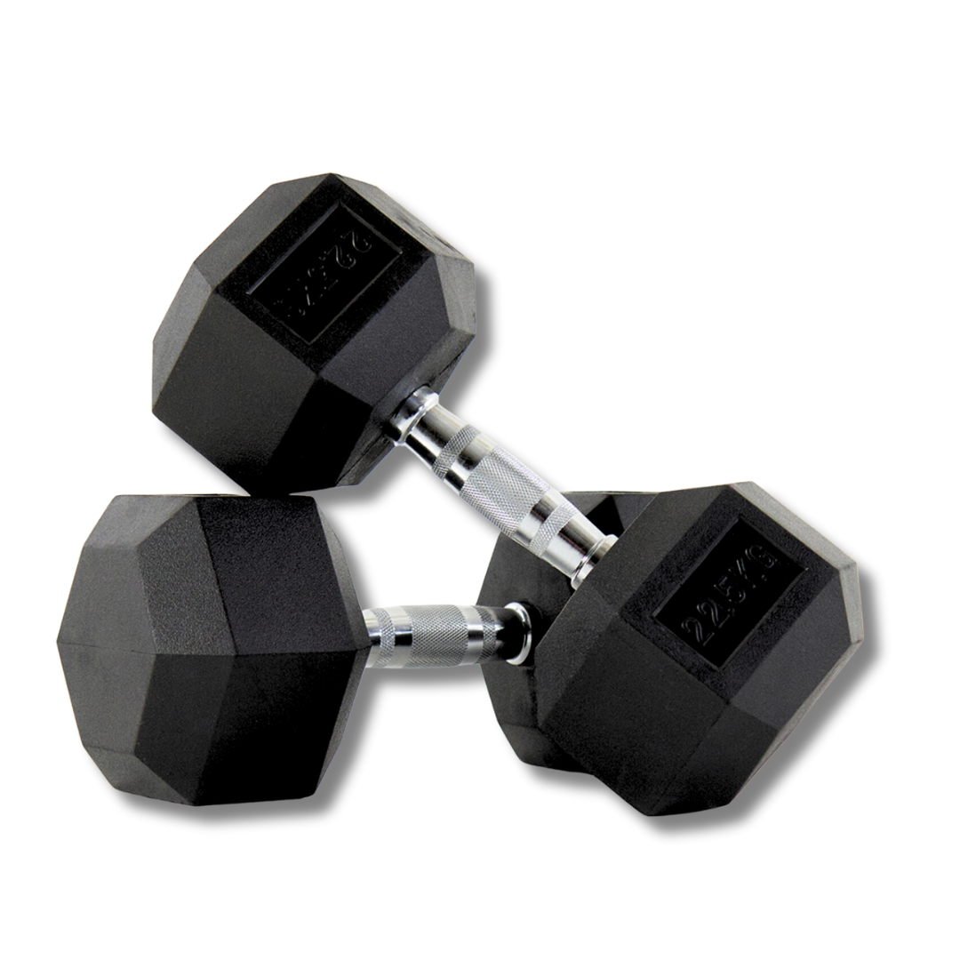 "Versatile22.5 kg hexa dumbbells for training"
