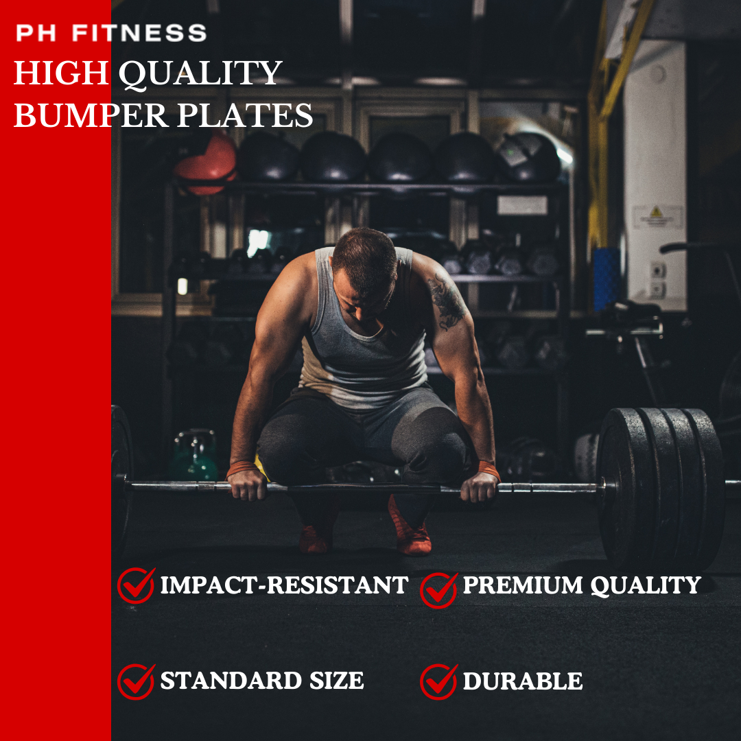  high-quality rubber gym plates for weightlifting and CrossFit"