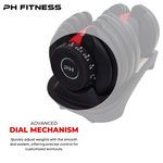 PH Fitness Verstelbare Dumbbells Set t/m 24KG | 2 STUKS |  Dumbell | Gewichten