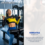 PH Fitness 5er Kabelzug Griff Set – Multi Grip Latzug & Ruder Griffe inkl. Karab