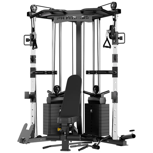 V-Frame Cable Crossover – Dubbele Pulley Krachtstation met 160KG Gewichtstapels