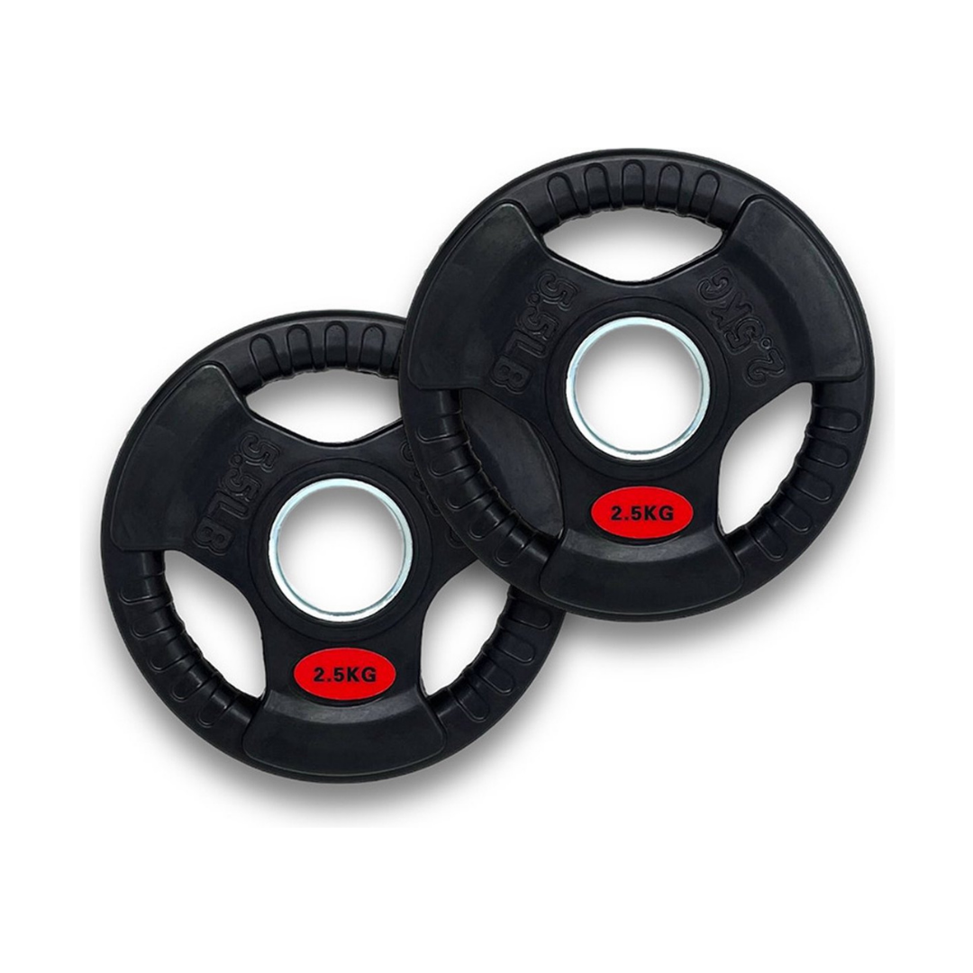 "PH Fitness gewichtenschijven met tri-grip handvatten voor optimaal comfort"
