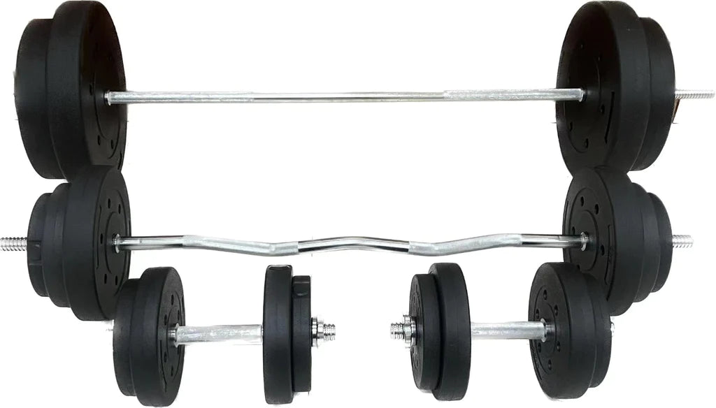 Multi Barbbell Set 100KG - 30mm - "Multi Barbell Set - Complete Weightlifting Set for Home Gym"
