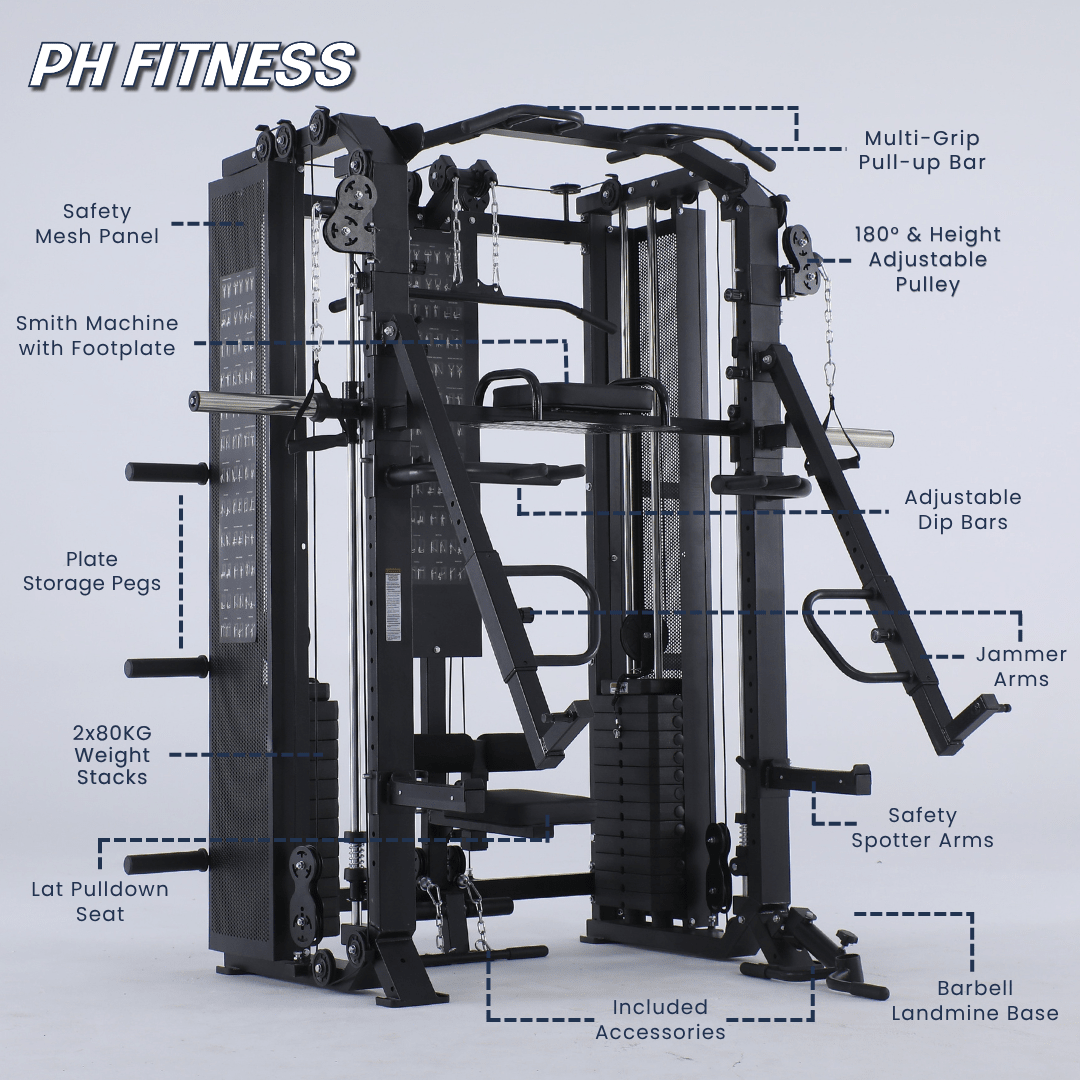 Apex Pro Rack met Jammer Arms - 160 KG Weight Stack - Physical Sports Group B.V.