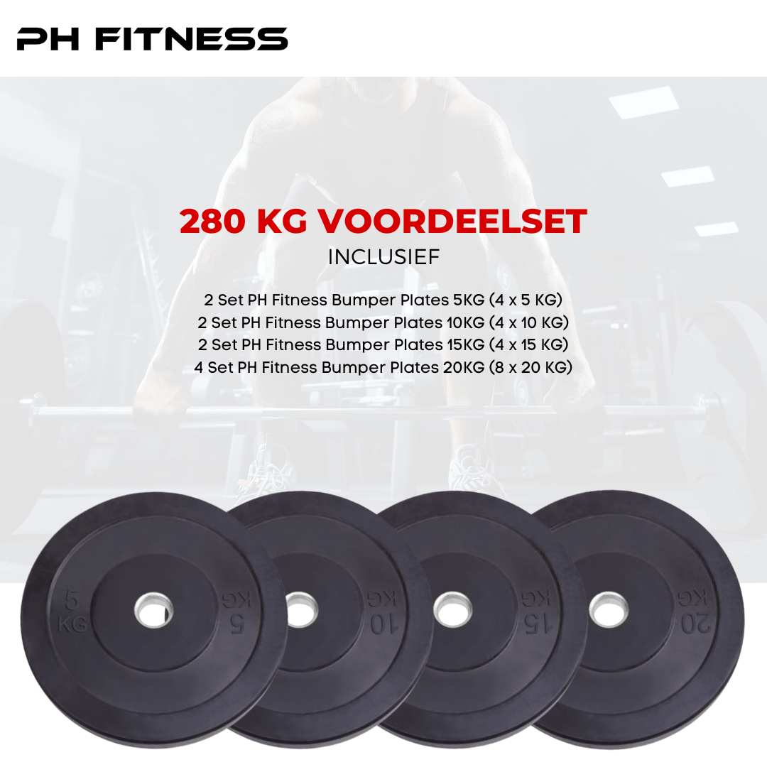 Bumper Plates Voordeelset - PH Fitness