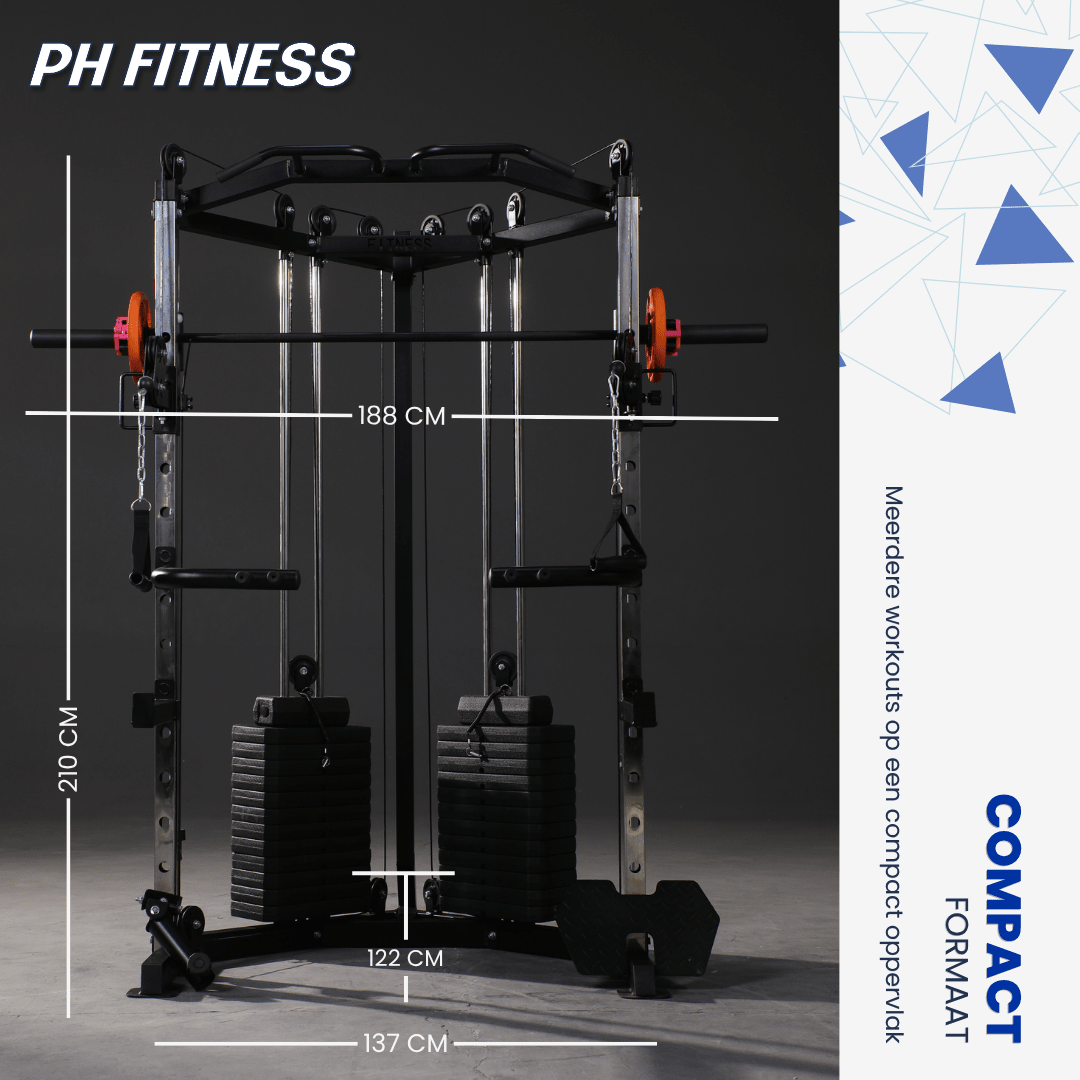 Corner Cable Crossover Smith Machine - 160KG Weight Stack - Physical Sports Group B.V.