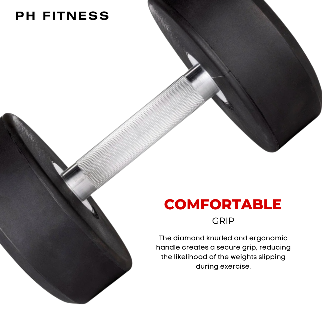 "Duurzame en ergonomische PU dumbbells set voor intensieve workouts"
