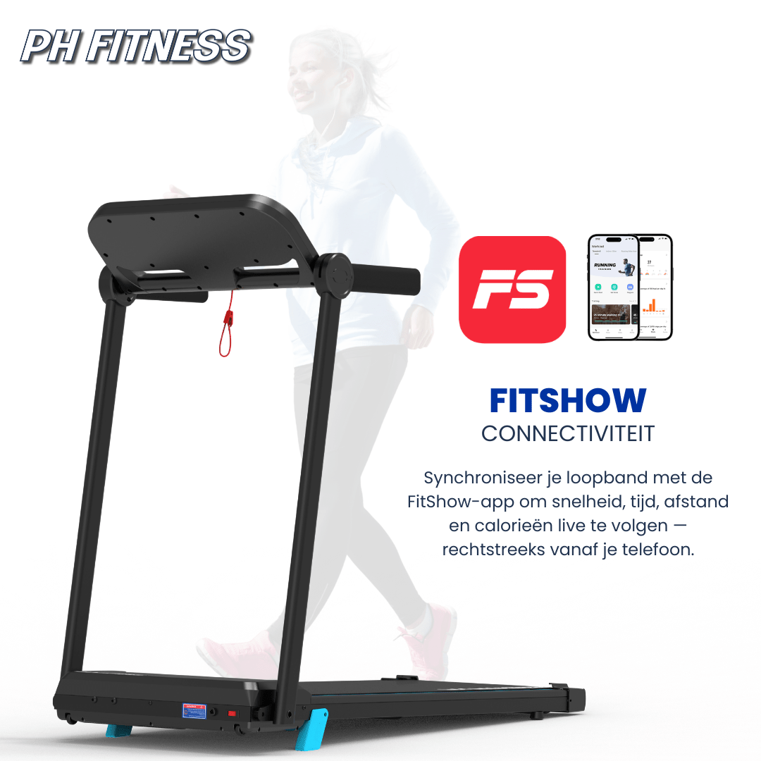 PH Fitness Endurance opvouwbare loopband tot 12 km/u – productbeeld 7