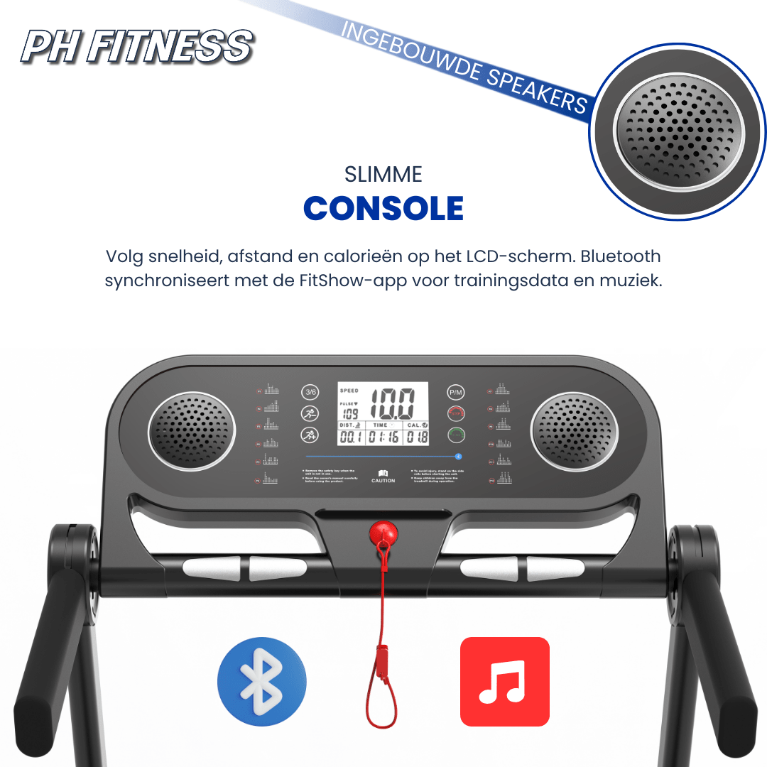 PH Fitness Endurance opvouwbare loopband tot 12 km/u – productbeeld 4
