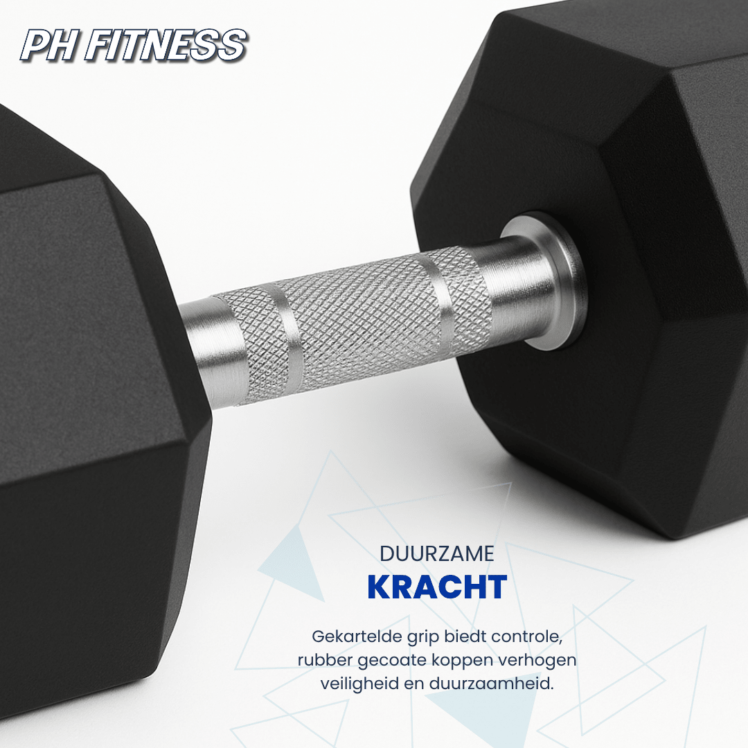 Hexa Dumbbell Set - 1 t/m 10KG - 12.5 t/m 20KG - Dumbbell Rack - Physical Sports Group B.V.