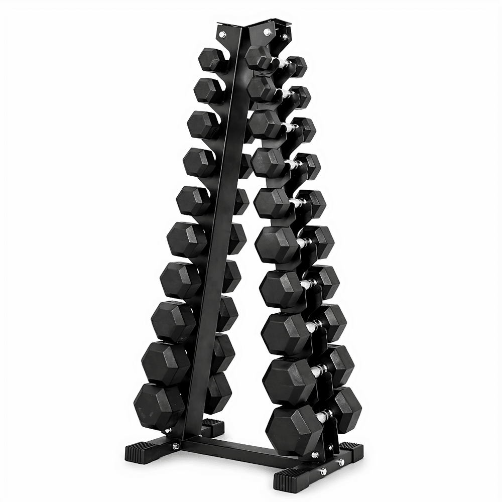 Hexa Dumbbell Set met Verticaal Rek - 1 t/m 10KG - Physical Sports Group B.V.