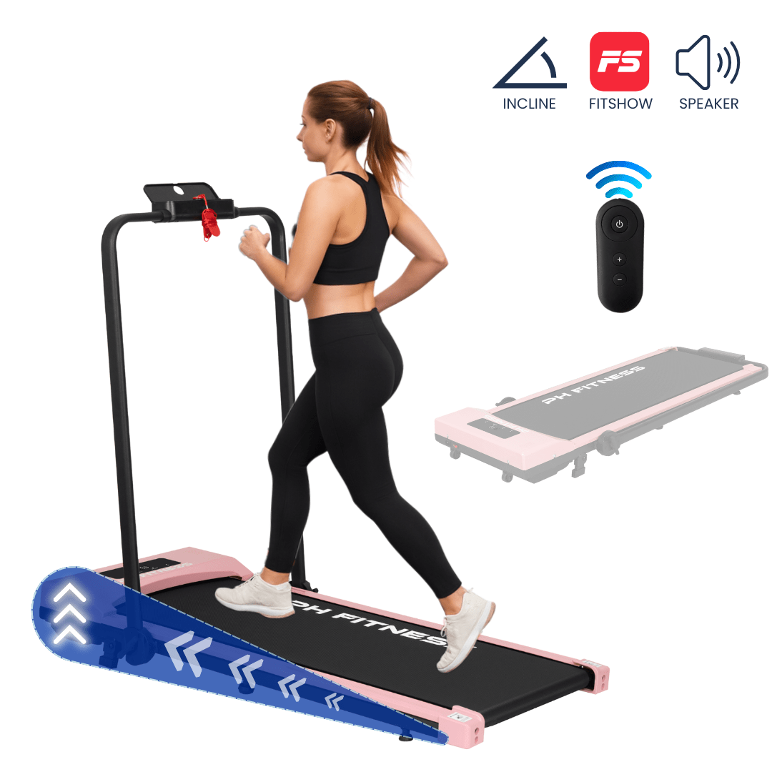 Loopband – Incline & Handmatige Helling - 12km/u – Opvouwbaar / Inklapbaar – F3A – Verkrijgbaar in 3 kleuren - PH Fitness