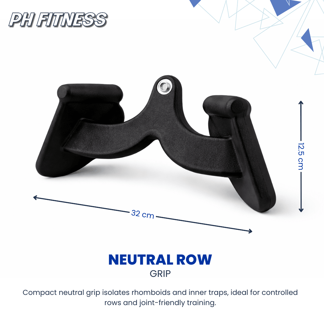 Multi Angle Kabelgreep Set PRO 5 - Delig met Carabiners – Ergonomische Kabelgrepen voor Lat Pulldown, Rows, Rugtraining & Fitness - PH Fitness