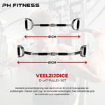 Multi Attachment Grip Set Roestvrij Staal - PH Fitness