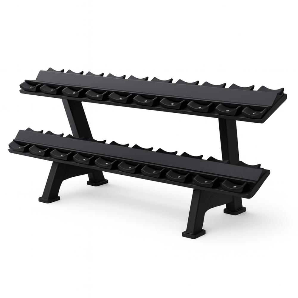 PH Fitness Dumbbell Rek – 2 - Laags - 10 Paar Ronde Dumbbells - PH Fitness