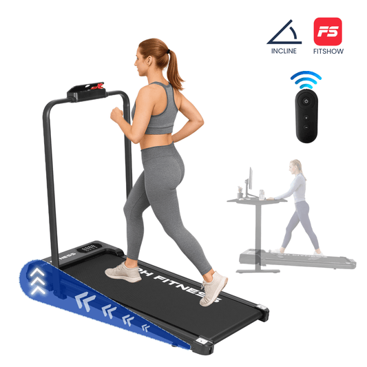PH Fitness Loopband – 8 km/u – Incline & Handmatige Helling – Opvouwbaar / Inklapbaar – CR - B1FS – Black / Zwart - PH Fitness