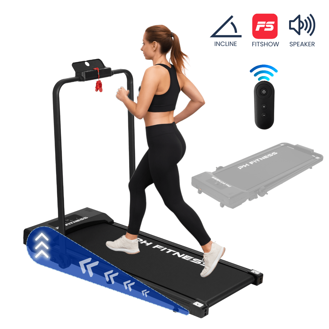 PH Fitness Loopband – Incline & Handmatige Helling – Opvouwbaar / Inklapbaar – CR - A1F - 3 – Black / Zwart - PH Fitness
