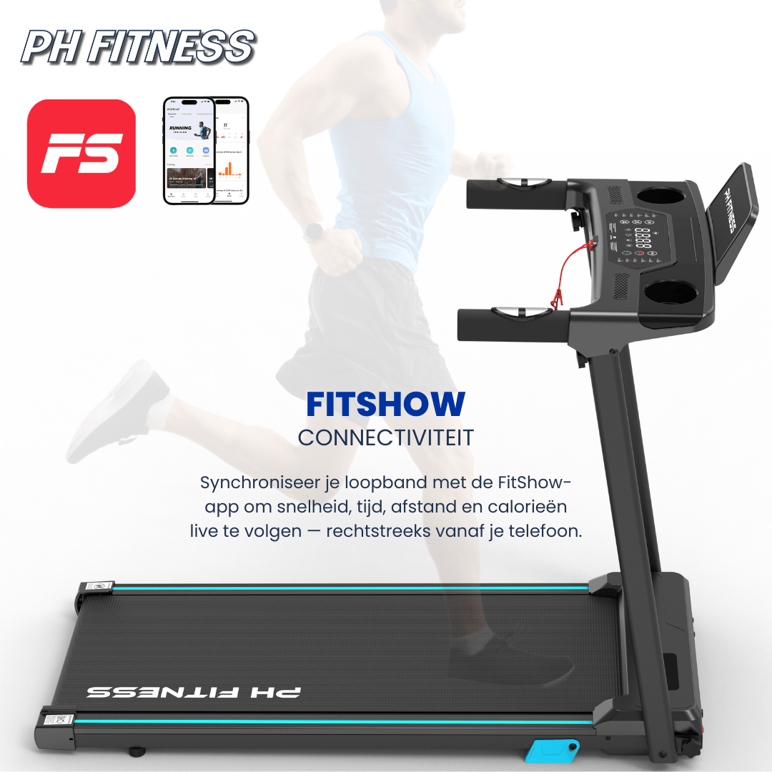 SmartRun Loopband 12km/h Incline tot 12% - PH Fitness