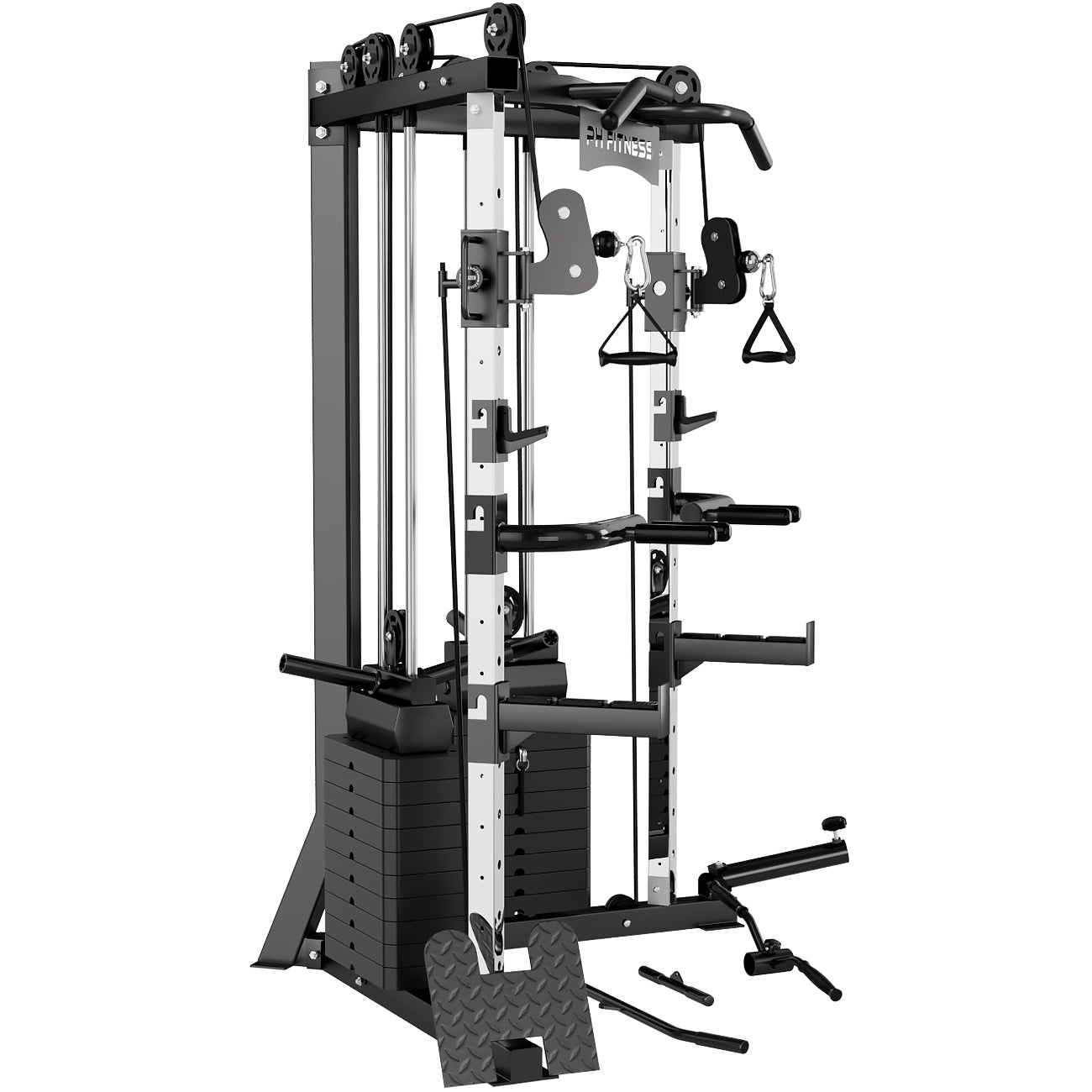 V - Frame Cable Crossover – Dubbele Pulley Krachtstation met 160KG Gewichtstapels - PH Fitness