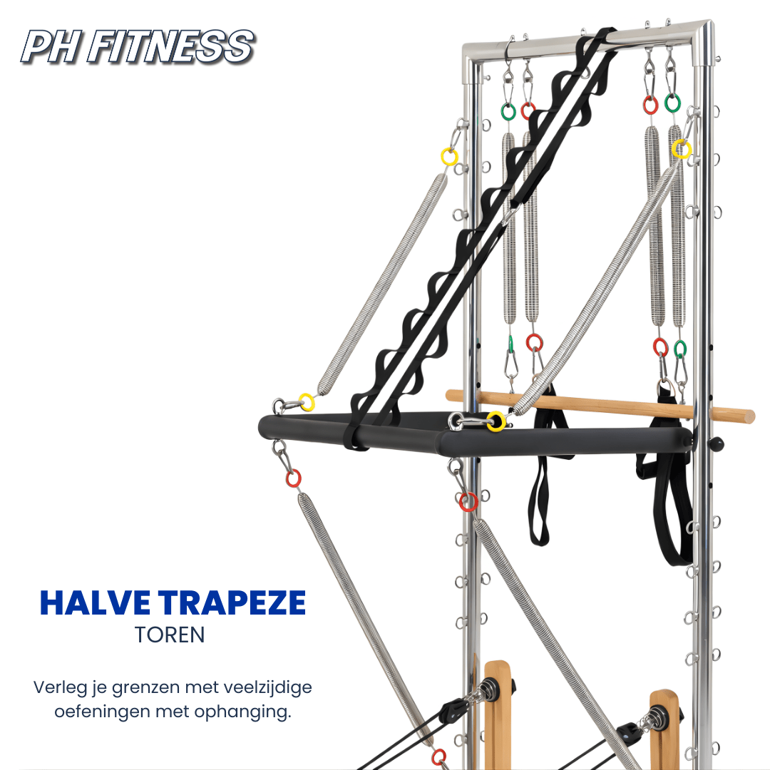Wooden Pilates Reformer - Half Trapeze Tower - Physical Sports Group B.V.
