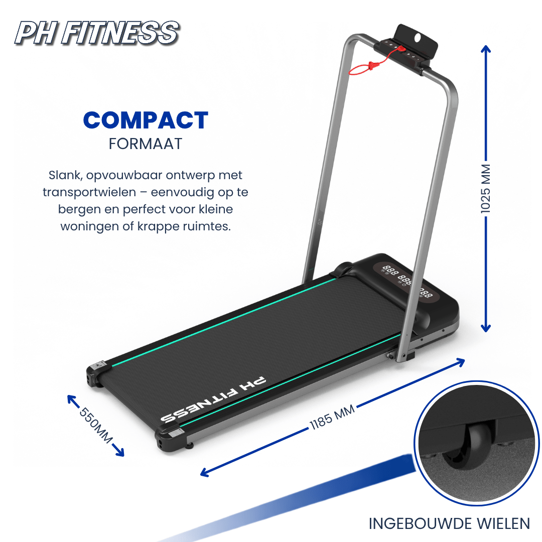 WP-400 Treadmill Foldable Edition - 8 km/u - Physical Sports Group B.V.